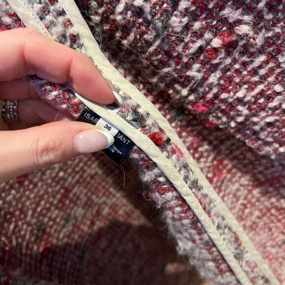 Etoile Isabel Marant Tweed Blanket Coat - Size S - Picture 4 of 5